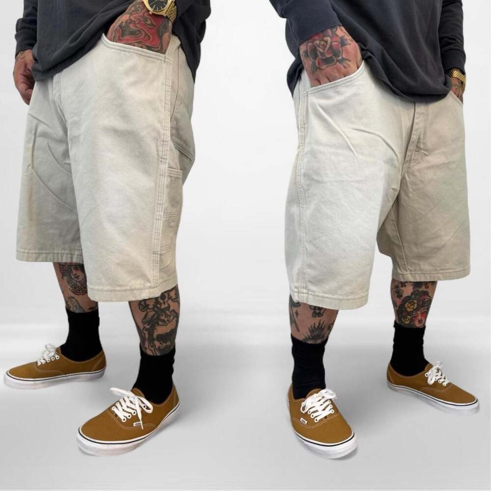 Vintage WRG Jeans Co Baggy Canvas Cargo Shorts Size 36